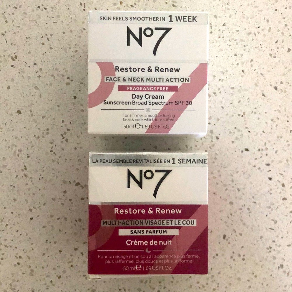 N 7 Restore & Renew Bundle: face & neck multi action day spf 30 and night cream